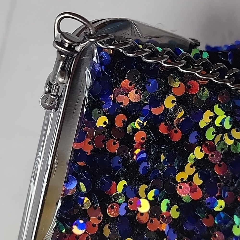 NWT Patricia Nash Potenaz Frame Bag Payettes And Velvet Sequin Women's Bag Party - Picture 4 of 16